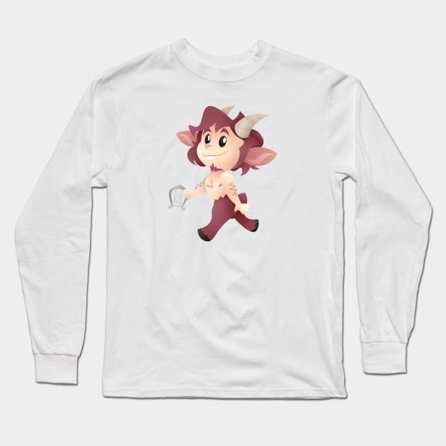 Little Satyr / Faun Long Sleeve T-Shirt by spookpuke